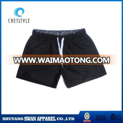 hot sell black men microfiber polyester sports short shorts