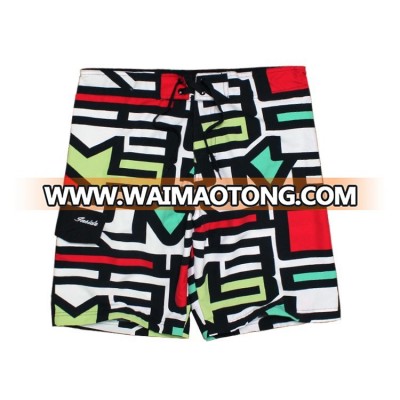 mens beach shorts polyester real fly board shorts swimwear